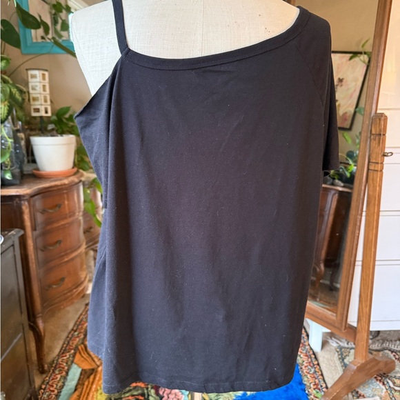 The Vinyl Icons David Bowie Ziggy Stardust One Shoulder Tee, Plus Size 1X - Picture 6 of 8